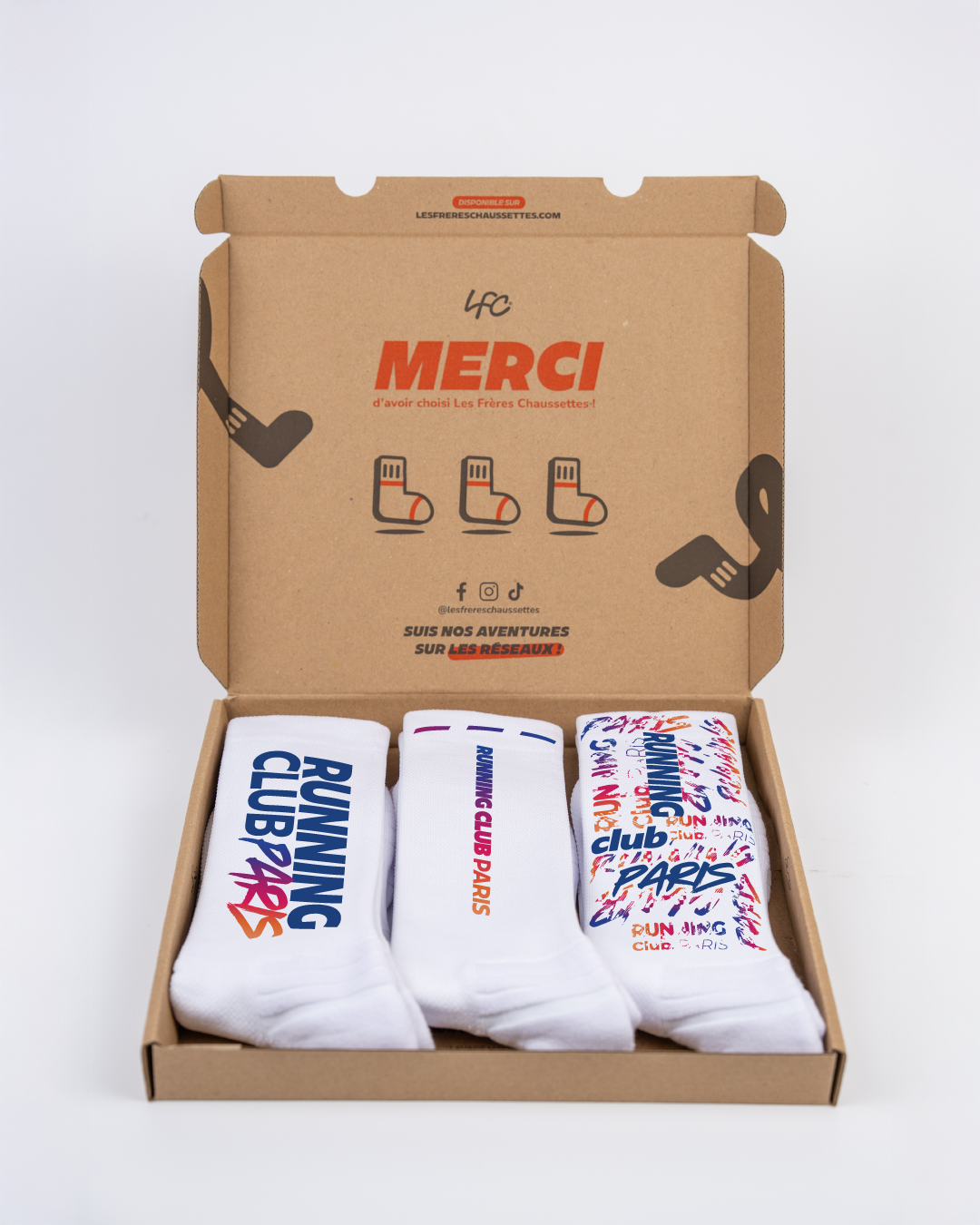 Pack 3 Paires Running Club Paris