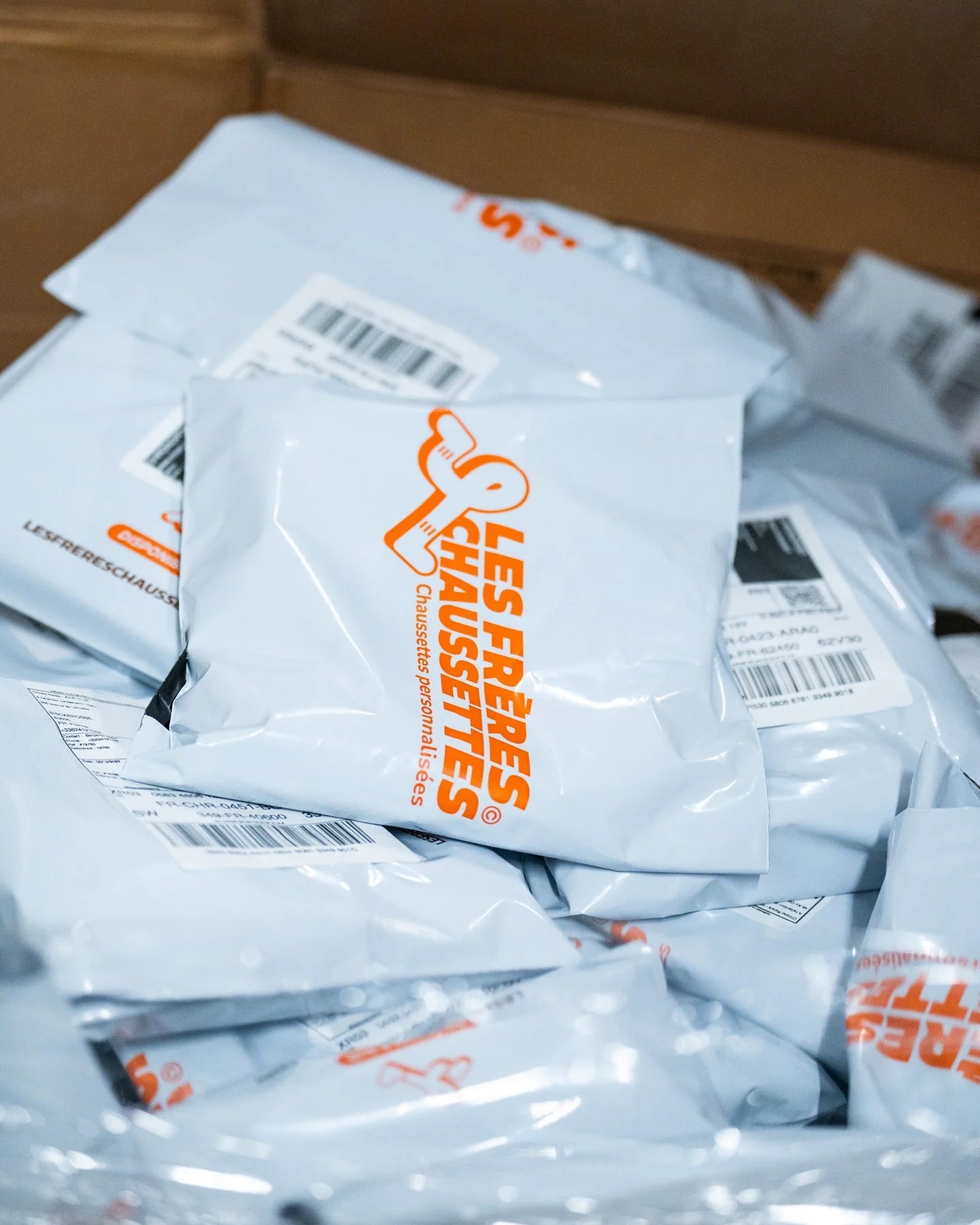 Colis Les Frères Chaussettes prêts à partir